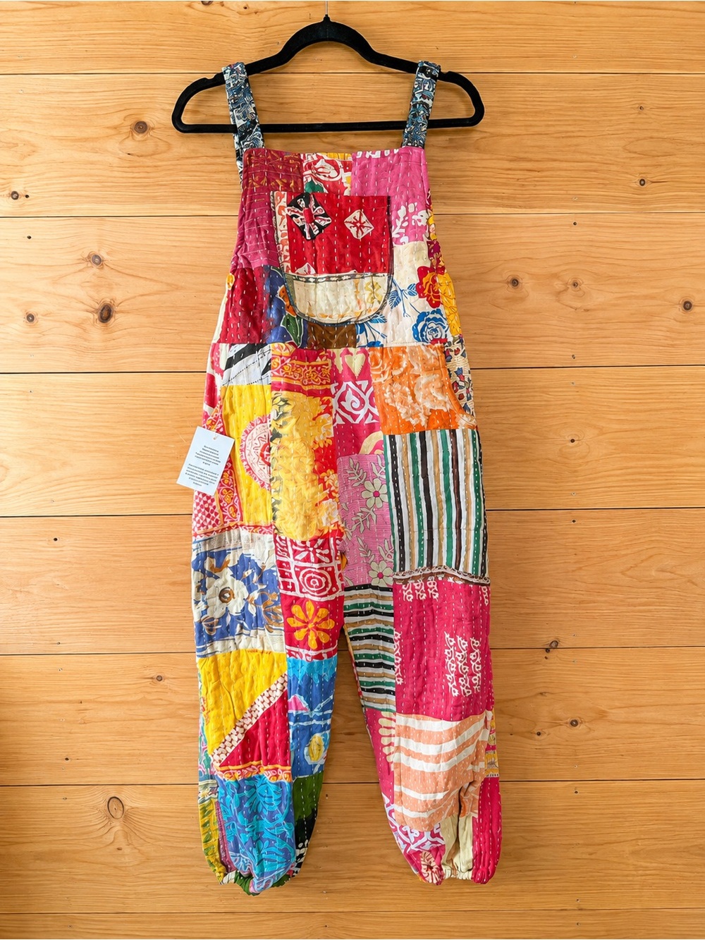 Kantha rising international hand made Colorful Patchwork Women's Overalls small